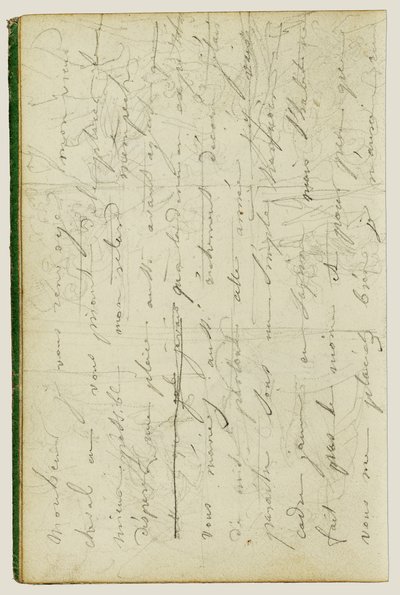 Entwurf eines Briefes von Theodore Gericault