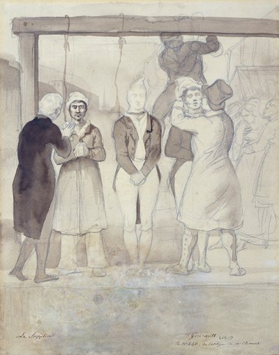 Hinrichtung in London (die Bestrafung) von Theodore Gericault