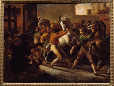 Freies Pferderennen in Rom von Theodore Gericault