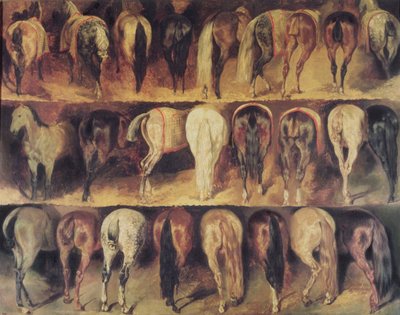 Pferdehinterteile von Theodore Gericault