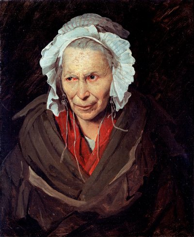 Die Hyäne von Salpêtrière oder Monomane des Neids Porträt einer alten Frau, die an Geisteskrankheit leidet von Theodore Gericault