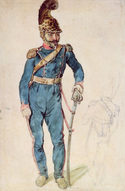 Mustapha, Gericaults Diener, in der Uniform von Colonel Bro von Theodore Gericault