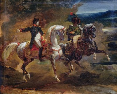 Napoleon Bonaparte gibt Befehl an einen höheren Offizier, Gemälde zugeschrieben Théodore Géricault, Napoleonische Kriege von Theodore Gericault