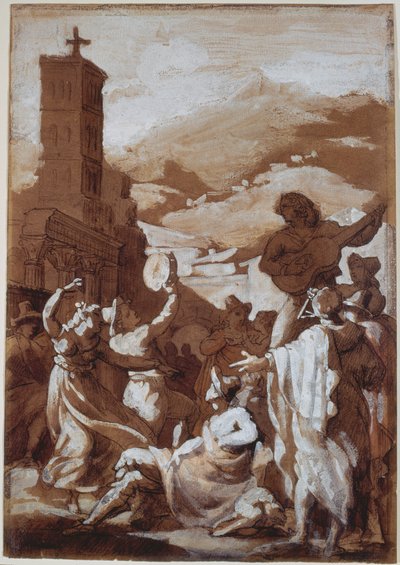 Neapolitanischer Tanz: Tarantella von Theodore Gericault