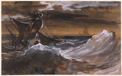 Segelboot auf stürmischer See von Theodore Gericault