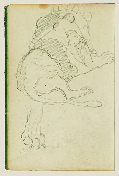 Sitzender Löwe von Theodore Gericault