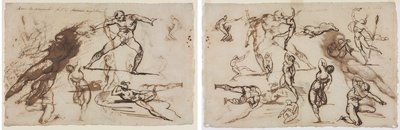 Blatt mit Skizzen (recto) Blatt mit Skizzen (verso) von Theodore Gericault