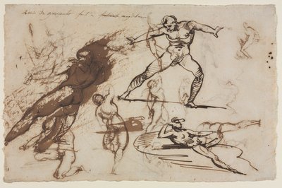 Blatt mit Skizzen (recto) Blatt mit Skizzen (verso) von Theodore Gericault