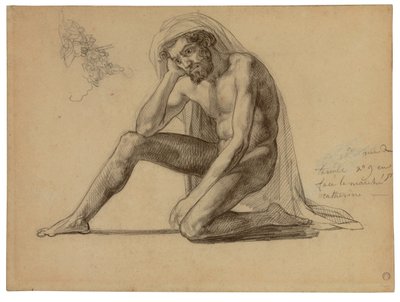 Studie für den Vater im Floß der Medusa von Theodore Gericault