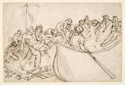 Die Rettung der Überlebenden des Floßes der Medusa von Theodore Gericault
