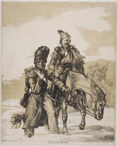Der Rückzug aus Russland, ca. 1818 von Theodore Gericault