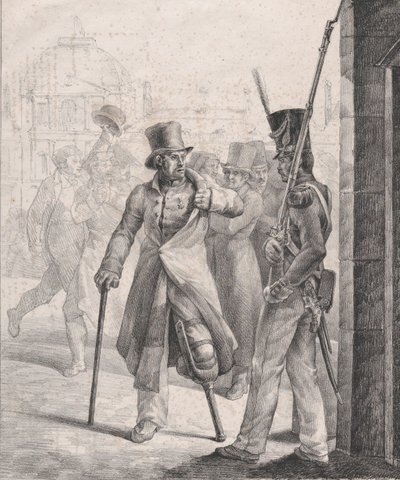 Der Schweizer Wachposten im Louvre, 1819 von Theodore Gericault