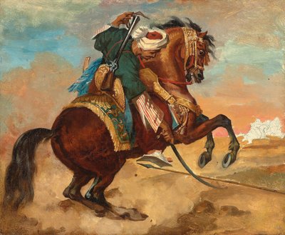 Türke auf kastanienbraunem Pferd, ca. 1810 von Theodore Gericault