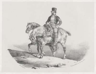 Ein Postillon oder Die zwei angespannten Pferde von Theodore Gericault