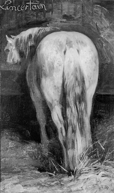 Ungewiss, das Pferd im Stall von Theodore Gericault