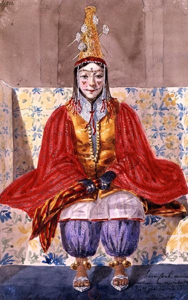 Hochzeitskostüm, getragen von einer algerischen Braut für die acht Tage der Zeremonie von Theodore Leblanc