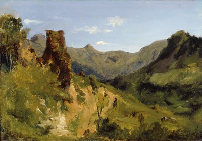 Tal in den Auvergne-Bergen von Theodore Rousseau