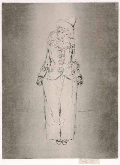 Pierrot en Pied, Porträt von Lady A. C. von Theodore Roussel