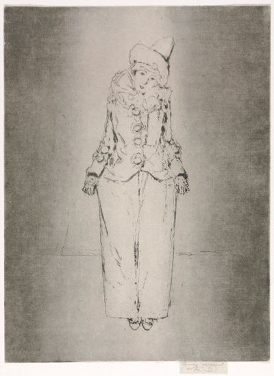 Pierrot en Pied, Porträt von Lady A. C., 1888 von Theodore Roussel