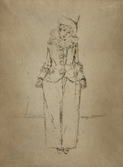 Pierrot en Pied, Porträt der Dame A. C. von Theodore Roussel