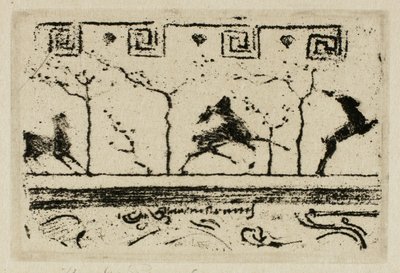 Hirsche, eine Studie für die Dekoration eines Rahmens (Dritte Version) von Theodore Roussel