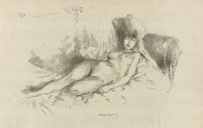 Studie vom Akt, schlafende Frau von Theodore Roussel