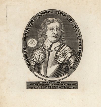 Ovales Porträt von Oliver Cromwell, Lordprotektor von Theodore de Bry