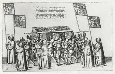 Der Trauerzug von Sir Philip Sidney auf dem Weg zur St. Pauls Kathedrale, 1587 von Theodore de Bry