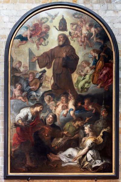 Die Erhöhung oder Verherrlichung des heiligen Franz von Paula, Theodoor Van Thulden von Theodore van Thulden
