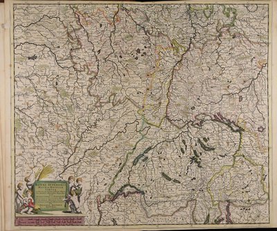 Accuratissima Rheni superioris Mosae et Mosellae tabula von Theodorus Danckerts
