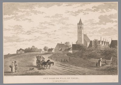 Ansicht des Dorfes De Waal auf Texel von Theodorus de Roode