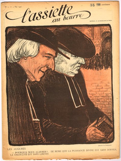 Titelblatt von „The Butter Plate“, Nummer 5, Satirisch in Farben von Théophile Alexandre Steinlen