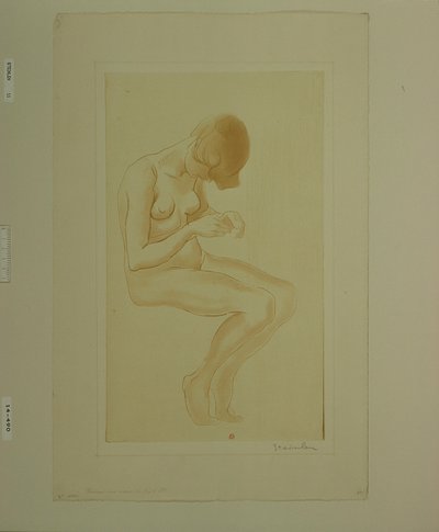 [Frau, die sich die Nägel macht (6. großer Akt)] von Théophile Alexandre Steinlen