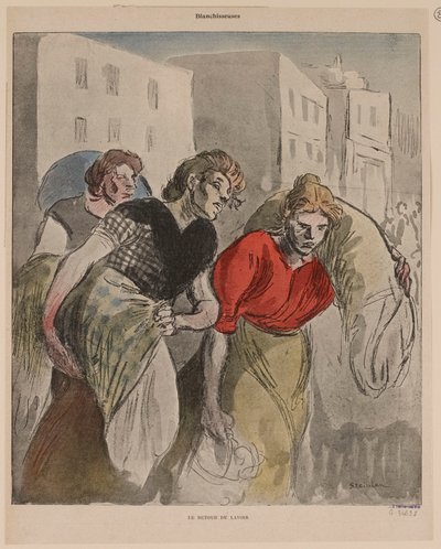 Die Rückkehr vom Waschplatz von Théophile Alexandre Steinlen