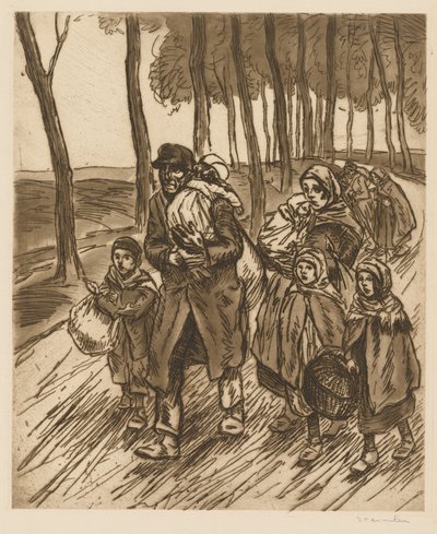Flüchtlingsfamilie von Théophile Alexandre Steinlen