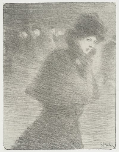 Eine vorbeigehende Frau von Théophile Alexandre Steinlen