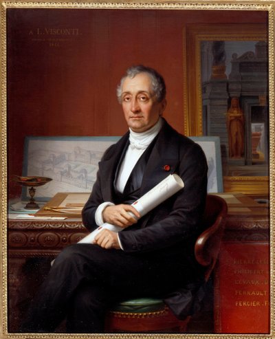 Porträt von Louis Tullius Visconti (1791-1853), Architekt von Theophile Auguste Vauchelet