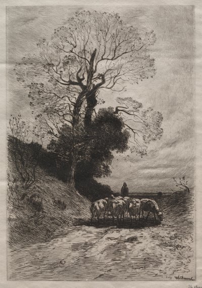 Rückkehr der Herde von Theophile Narcisse Chauvel
