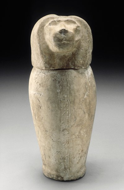 Kanopengefäß mit Zynokephalenkopf (Kalkstein) von Third Intermediate Period Egyptian
