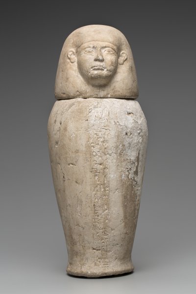 Kanopengefäß mit Männerkopf (Kalkstein) von Third Intermediate Period Egyptian