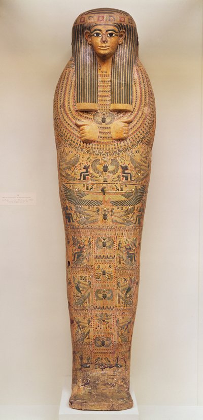 Ägyptischer Sarg einer unbenannten Person, dekoriert mit rituellen Szenen, ca. 1050 v. Chr. von Third Intermediate Period Egyptian