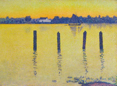 Segelboot auf der Schelde von Théo van Rysselberghe