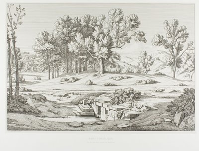 Ansicht einer der Quellen des Berges Pentéli von Théodore Caruelle d