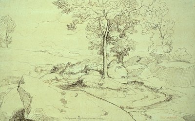 Blick auf die Serpentara zwischen Olivano und Civitella von Théodore Caruelle d