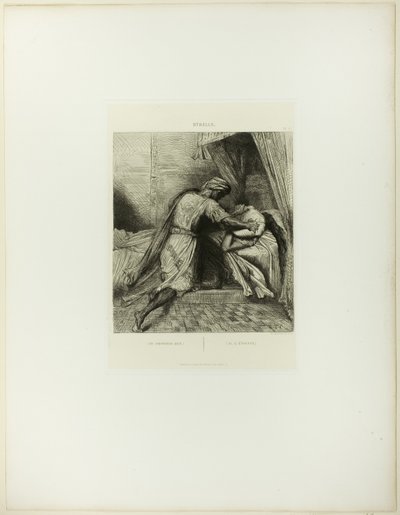 Er erstickt sie, Platte dreizehn aus Othello von Théodore Chassériau