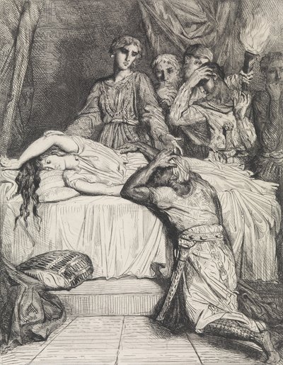 Oh! Oh! Oh!: Platte 14 aus Othello Akt 5, Szene 2, geätzt 1844, neu gedruckt 1900 von Théodore Chassériau