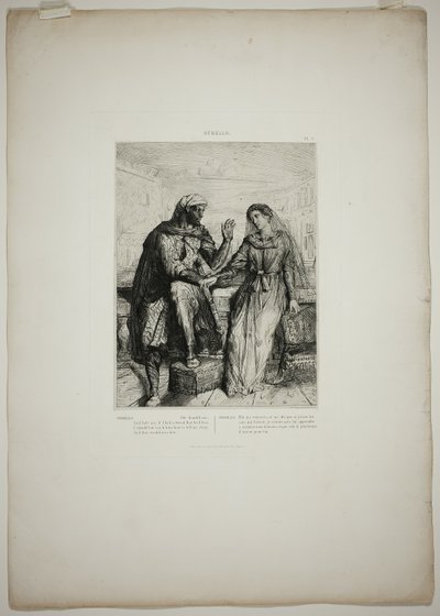 Sie dankte mir, Tafel zwei aus Othello von Théodore Chassériau