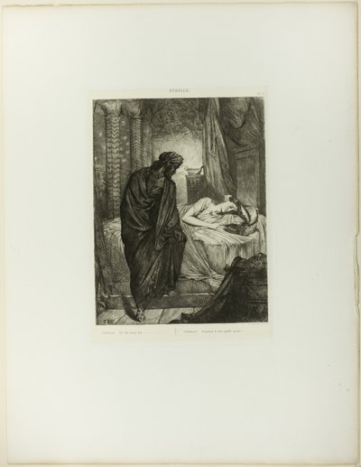 Doch sie muss sterben, Platte elf aus Othello von Théodore Chassériau