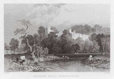 Haddon Hall, Derbyshire (Gravur) von Thomas (after) Allom