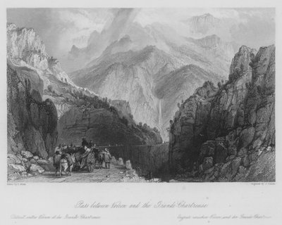 Pass zwischen Voiron und der Grande-Chartreuse von Thomas (after) Allom